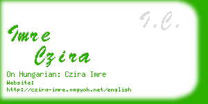 imre czira business card